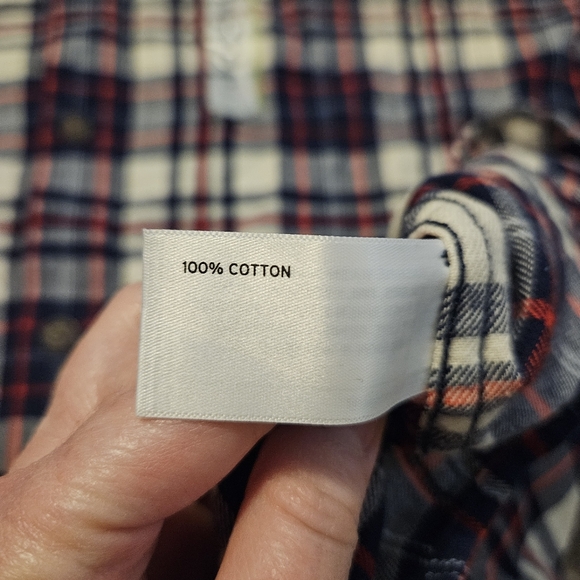 NWT Duluth Trading Co red, white and blue Free Swingin relaxed fit flannel 4xl - Picture 5 of 8